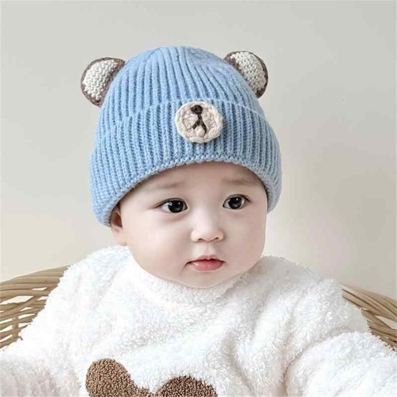 新生児 胎児 キャップ 秋冬 小さめ 月齢 帽子 綿 幼児 プルオーバー ニット ベビー ウール 帽子 保温性..