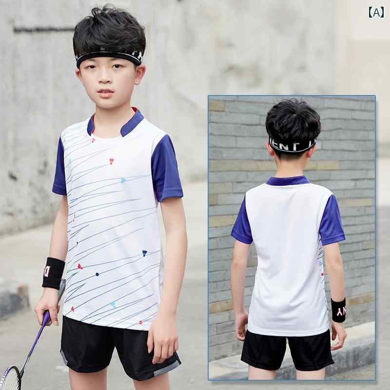 子供 バドミントン ウェア 男の子 夏 速乾 小学生 卓球 半袖 スポーツウェア 女の子 キッズ メンズ レディース兼