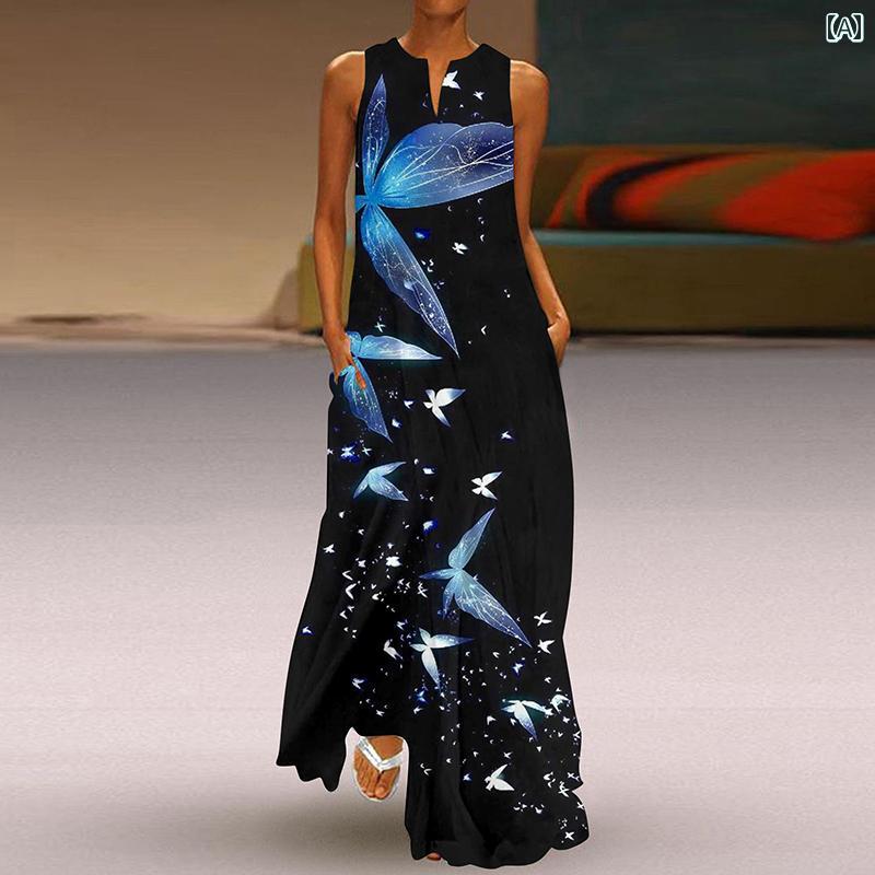 ワンピース ファッション レディース 服 大人 きれいめ カジュアル おしゃれ 夏 ノースリーブ 大きめサイズ