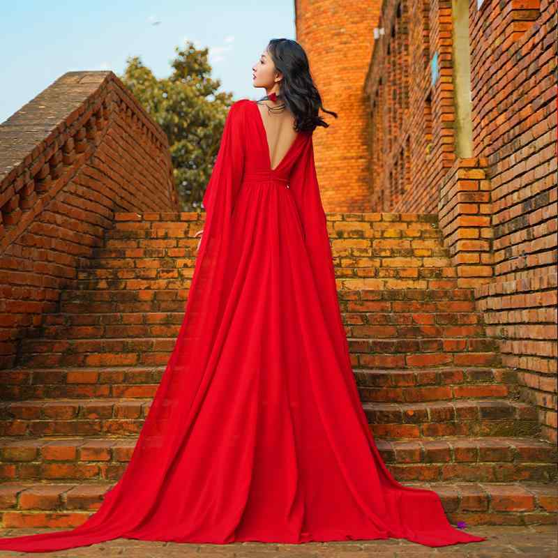 ドレス ワンピース レディース おしゃれ ファッション エスニック観光 ビーチ スカート フェアリー 海辺 休暇 写真 赤 ロング 夏 ポリエステル ボヘミアン