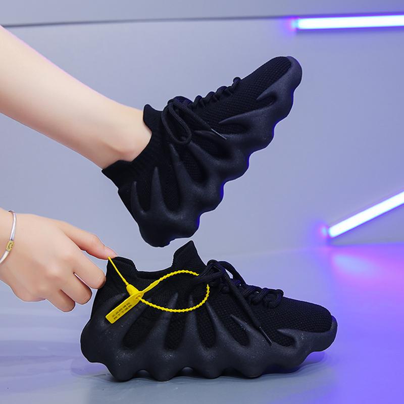 スポーツ シューズ ココナッツ シューズ レディース 夏 通気性 カジュアル ランニング 火山 靴下 靴 タ..