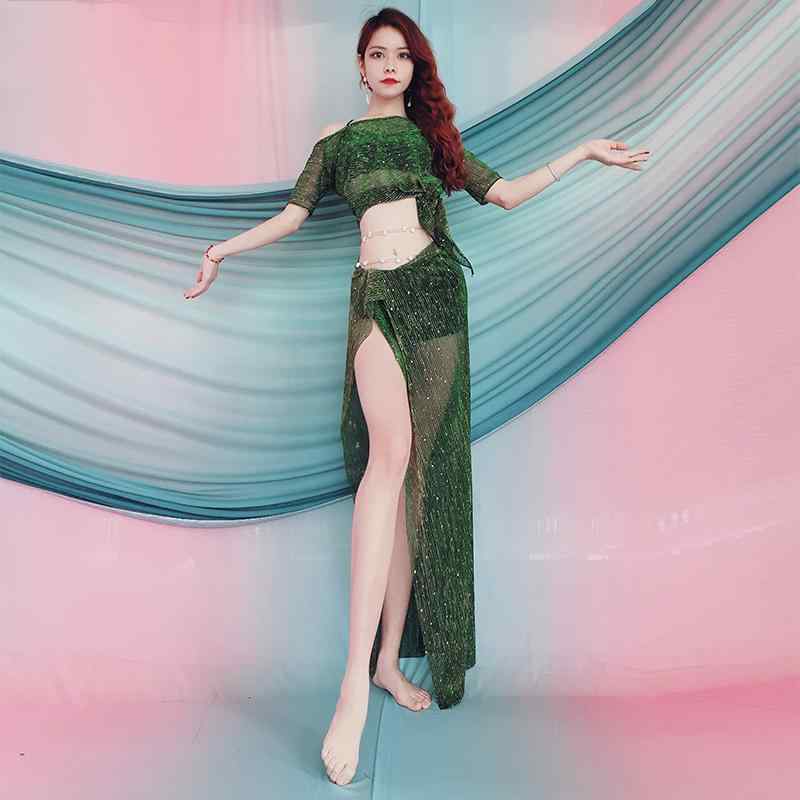 オリエンタル ダンス コスチューム ベリーダンス ダンス 夏 スーツ パフォーマンス ステージ衣装 エレ..