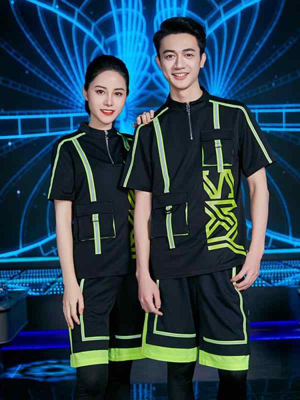 飲食店 ウェイター ユニフォーム 制服 作業着 おしゃれ ファッション 春夏 キャバ ホテル レディース 半袖 カジュアル セット バー 大きめサイズ ポリエステル