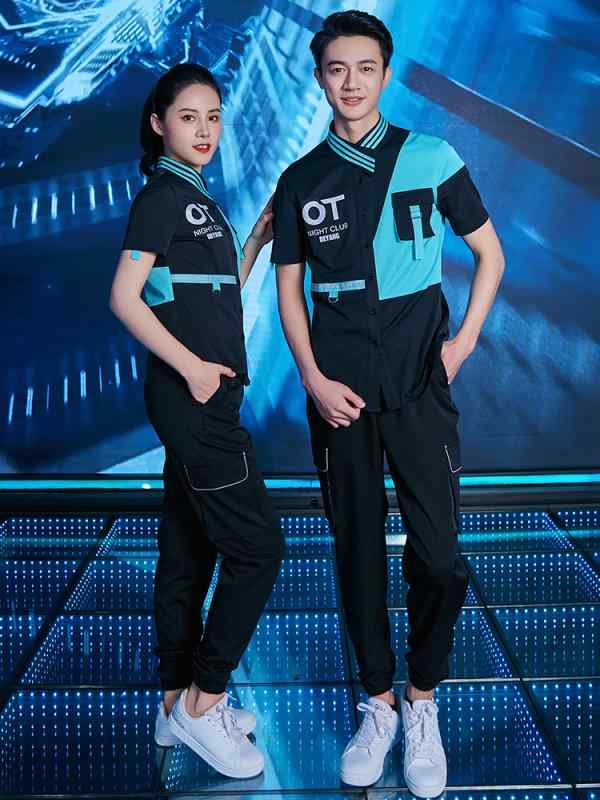 飲食店 ウェイター ユニフォーム 制服 作業着 おしゃれ ファッション バー 半袖 夏 キャバ レディース メンズ 大きめサイズ ポリエステル セット キュロット