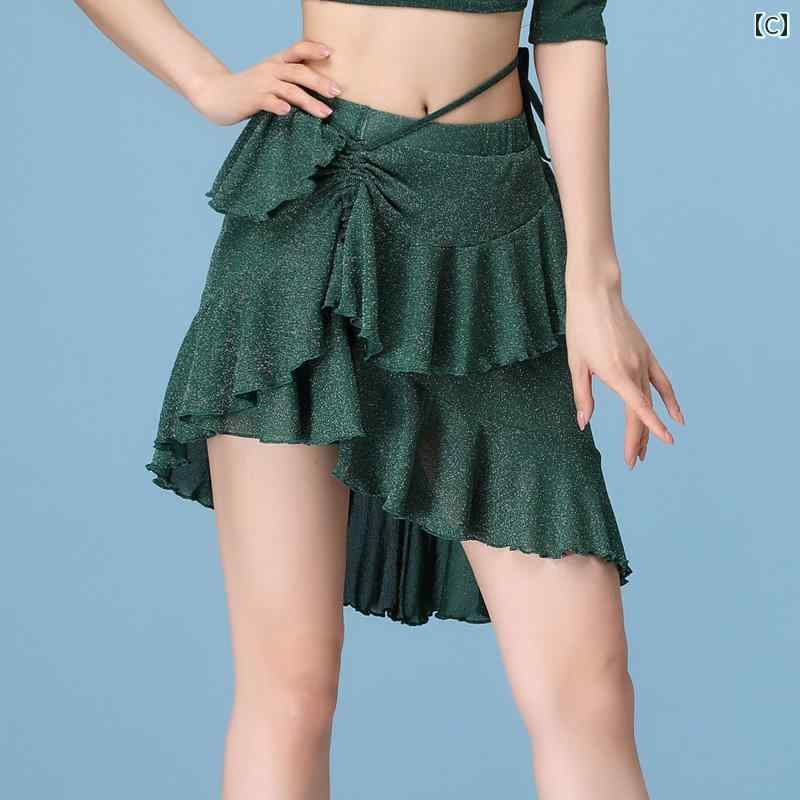 ベリーダンス スカート レディース ボトムス 大人 メッシュ 練習服 夏 トレーニン...