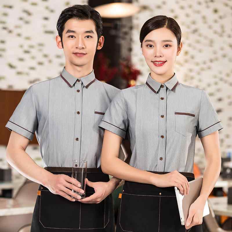 喫茶店 作業着 飲食店 ユニフォーム メンズ 半袖 ホテル ケータリング レストラン ショップ コーヒー Tシャツ カフェ 夏 レディース ウェイター 飲食店 ユニフォーム