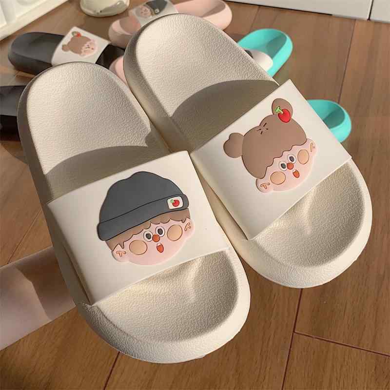 スリッパ レディース 韓国 かわいい アバター サンダル 夏 カップル アウター 家庭 ガーリー ハート 滑..