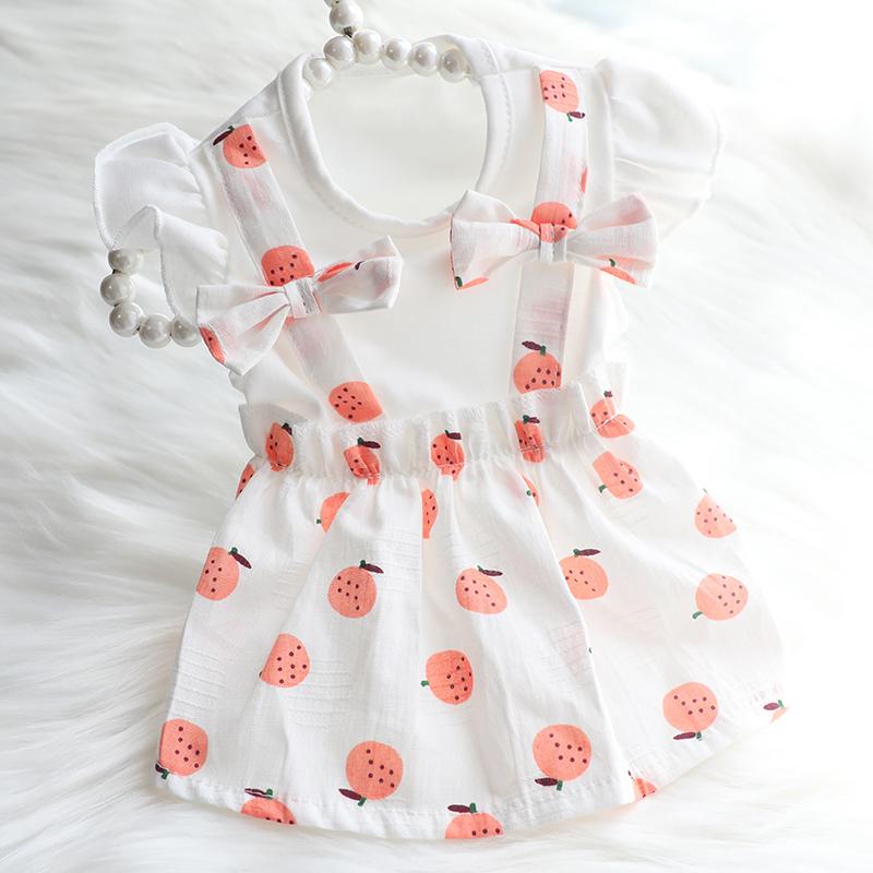 犬服 ドッグ キャット ウェア 初秋 夏 薄手 猫服 プリンセス スカート 綿 ソフト ハーネス 小型犬 テデ..