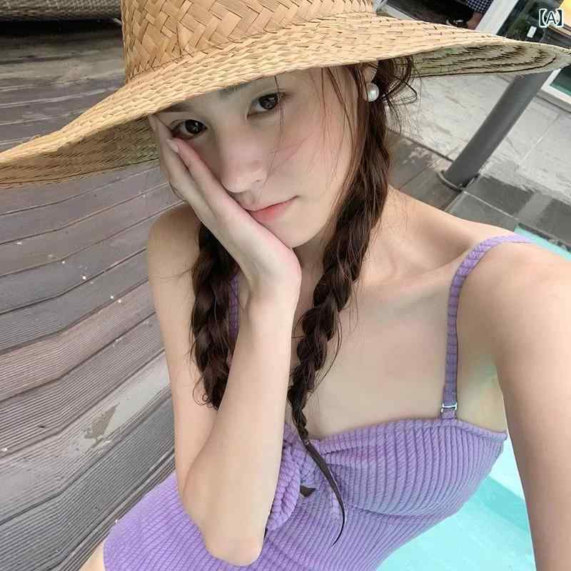 ワンピース 水着 レディース ファッション 夏 プール レジャー 海水浴 ナイロン スパンデックス ポリエステル バックレス パープル ブラック ブルー ノースリーブ カジュアル 三角