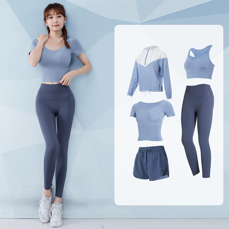 Ladies Wear - トレーニング ウェア レディース スポーツ フィットネス 夏 ランニング 半袖 タイツ ファッション ヨガ スーツ セットアップ レディース