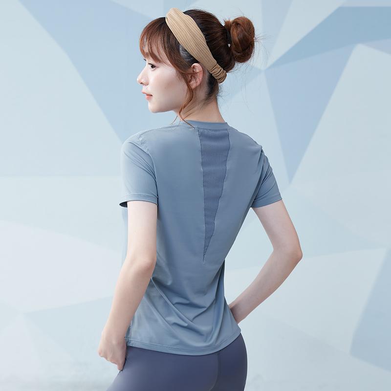Other - トレーニング ウェア レディース スポーツ フィットネス ヨガ トップス 夏 薄手 朝 ランニング 速乾 半袖 レディース