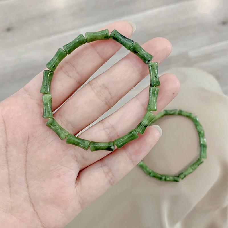 数珠 中国風 アクセサリー シンプル ゴールド ヒスイ 竹 ビーズ メンズ ブレスレット レディース 涼感 ブレスレット カップル ジュエリー