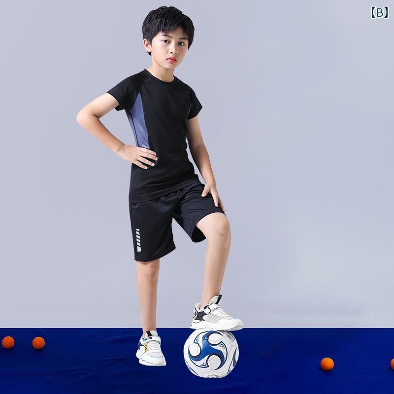 セキュアデポの子供 スポーツ 男の子 速乾 トップス 夏 半袖 Tシャツ サッカーウェア バスケットボール トレーニングウェア 通気性 ひんやり 涼しい 快適 タイト メンズ｜アングル3