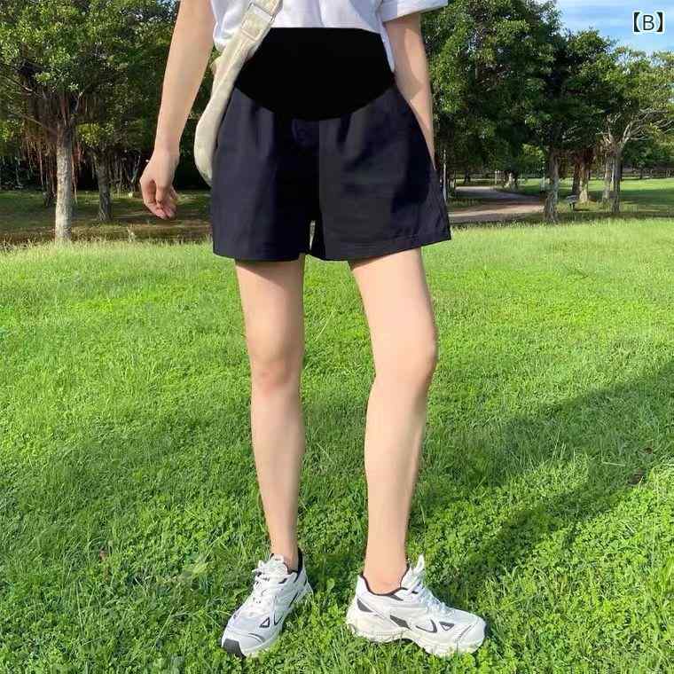 マタニティショーツ 夏 アウター 薄手 大きめサイズ ワイド パンツ 夏 マタニティ...