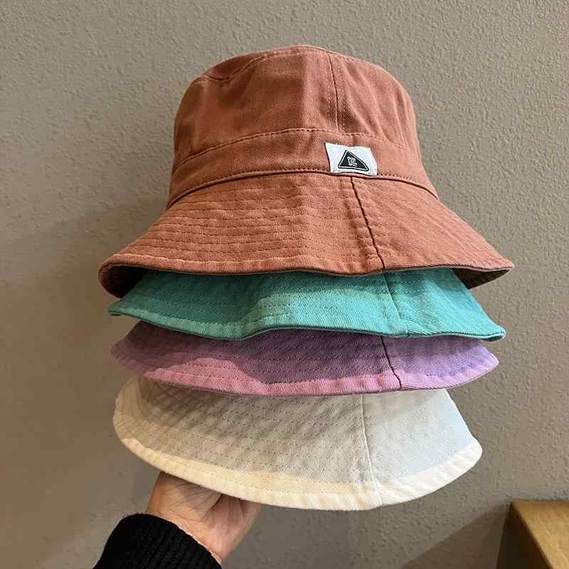 バケット ハット 韓国 洗浄 綿 レトロ 釣り 帽子 レディース 春夏 シンプル 小さめ ラベル 日よけ メンズ ストリート メンズ レディース兼