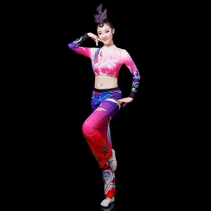 ダンス 衣装 民族舞踊 エアロビクス パフォーマンス 服 夏 競技 モダン スクエアダンス 芸術 体操服 レディース チアリーディング スポーツ 華やか