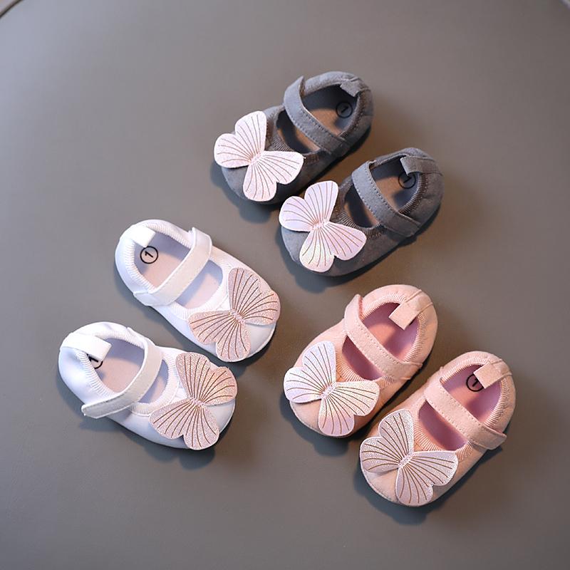 Baby Shoes - ベビー ステップ イン シューズ 靴 プリンセス 春夏秋 蝶 レディース バタフライ おしゃれ ラバー ソフト ソール