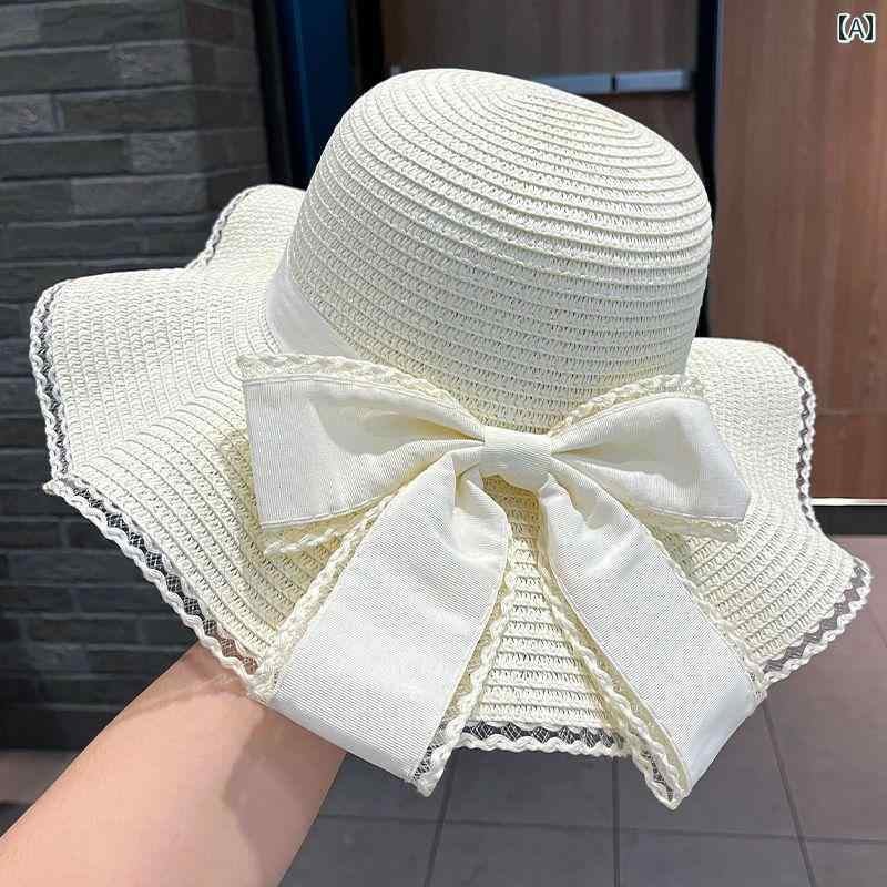 Hats - ハット レディース 春夏 ファッション 日よけ 帽子 屋外 旅行 日焼け防止 太陽の帽子 麦わら帽子