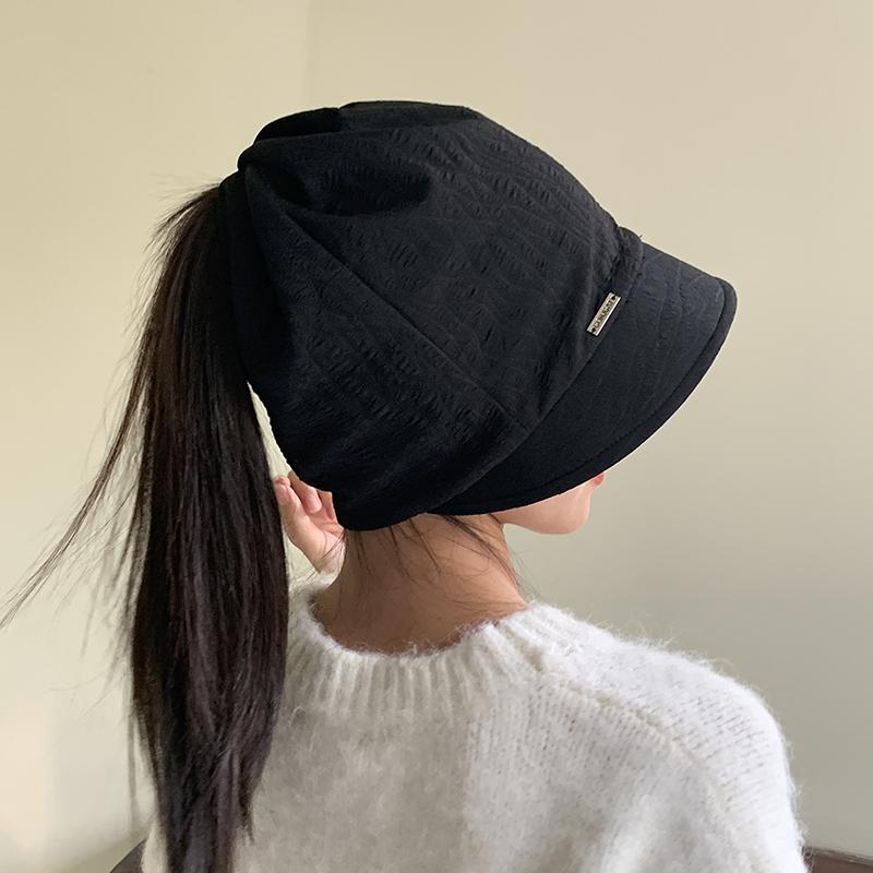 帽子 っぴん レディース ハイ ポニーテール ハット クール ターバンハット おしゃれ レトロ つば 防寒 包頭帽子 ターバン帽子