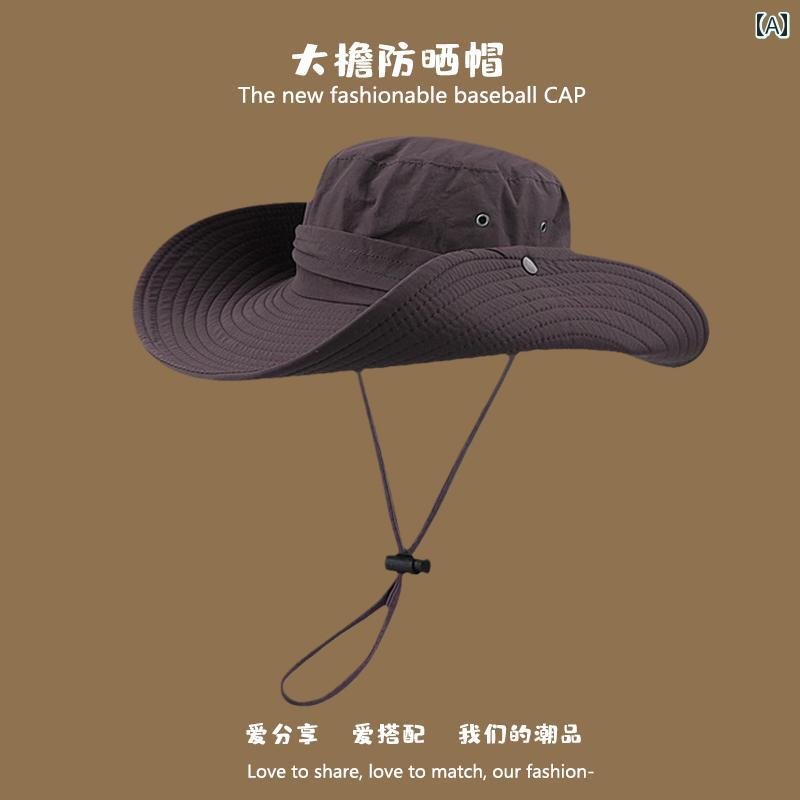 釣り 帽子 アウトドア 屋外 漁師 帽子 メンズ レディース 夏 つば広 登山 釣り 日焼け防止 ウエスタン カウボーイハット