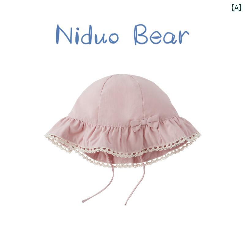 ベビー 赤ちゃん 帽子 日よけ プリンセス 日焼け防止 コットン 夏季 バケット ハット レジャー ユニセックス