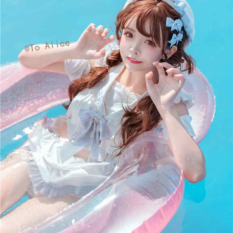 サブカルチャー ロリータ 水着 セットアップ セパレート ガール スカート 女の子 かわいい 衣料品 夏 レディース