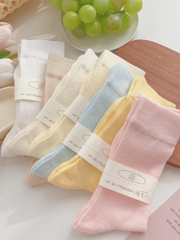 レディース シンプル カジュアルソックス 綿 夏 薄手 靴下 通気性 学生 ソックス 吸湿発散性 ソフト メッシュ カラフル ファッション
