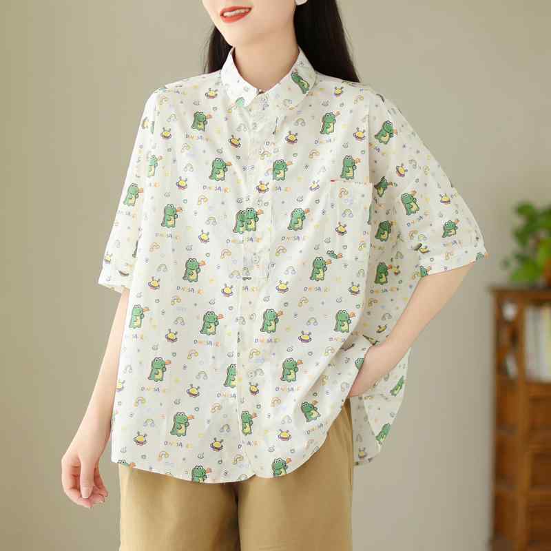 レディース ファッション カジュアル 婦人服 ドール カラーシャツ 夏 半袖 トップス Polo襟 半袖 薄手