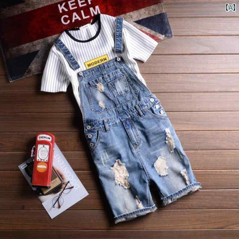 夏 オーバーオール メンズ デニム ブルー おしゃれ カップル サスペンダー レディース レトロ ショート..