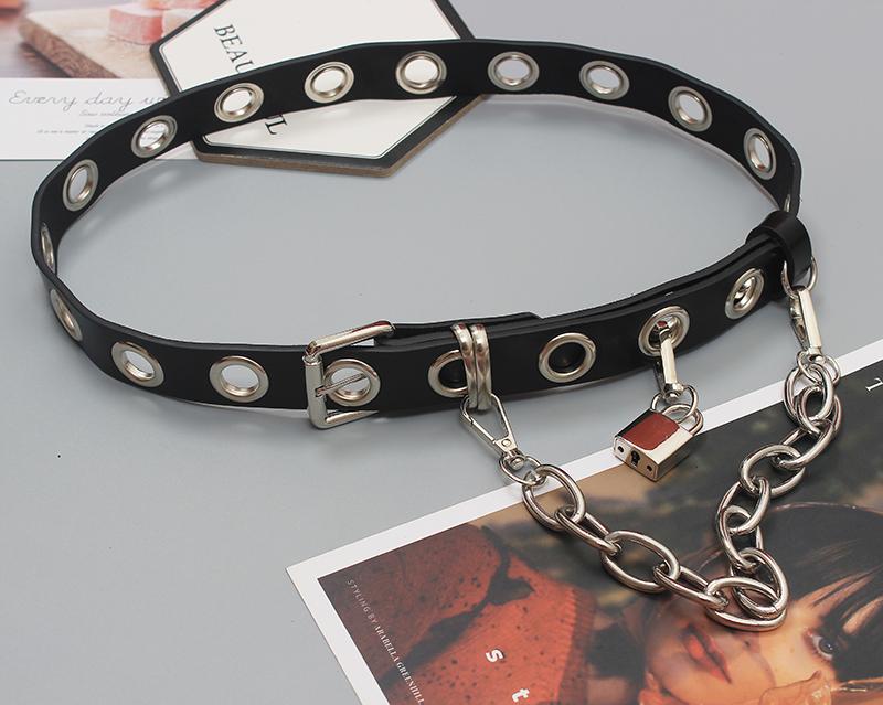 レディース ベルト クール スーツ ドレス ブラック チェーン ウエスト ベルト 装飾 ガードル レディース ファッション 装飾品