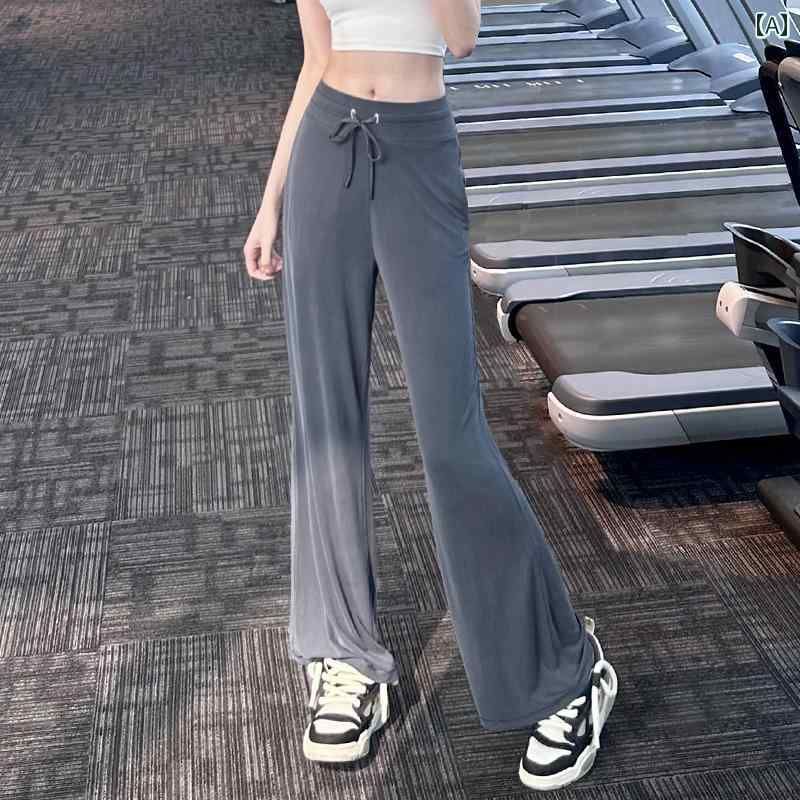 レディース スポーツ パンツ 夏季 通気性 カジュアル ヨガ スリム ハイウエスト ナイロン 薄手 ランニ..