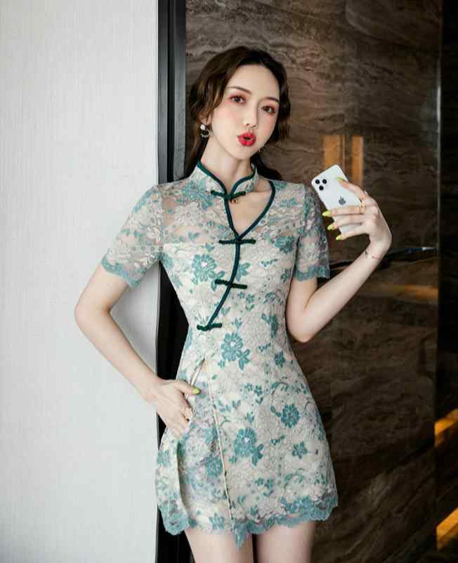 レディース ドレス 魅惑 フットバス チャイナ ヘルスクラブ 服 ホテルナイト フットマッサージ 綿 夏