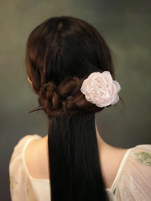 ヘアピン アクセサリ― 布 レディース 髪飾り ヘアアクセサリー 頭飾り かわいい 花 お団子 春夏