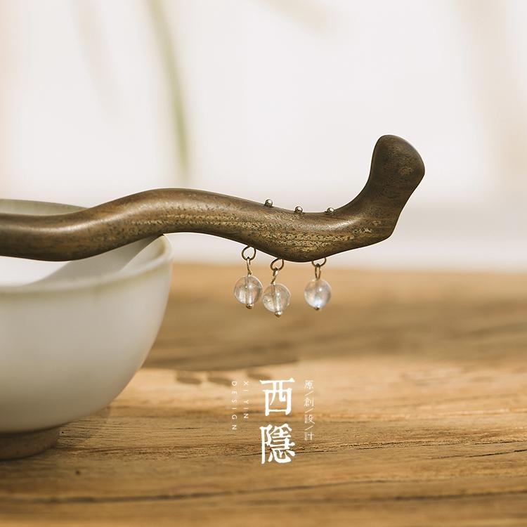 かんざし 髪飾り ムーンストーン クール シンプル スター リング シルバー グリーン サンダルウッド ヘアピン ヘアアクセサリー