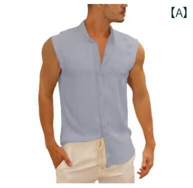 アメリカ ファッション カジュアル ノースリーブシャツ メンズ フィットネス 大きめサイズ 綿 夏 シンプル