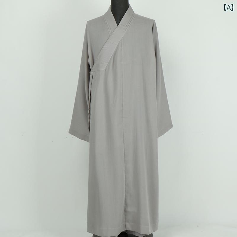 僧侶服 レディース 夏 綿 ガウン 僧服ロングガウン 僧侶 ローブ メンズ 夏