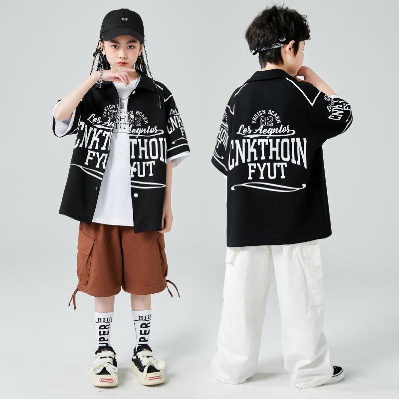 子供 ヒップホップ 上下セット 男の子 女の子 小学生 ダンス 夏 パフォーマンス ス...