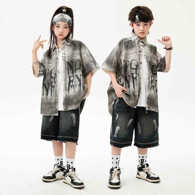 子供 ヒップホップ ストリートファッション かっこいい 学生 クール ダンサー パフォーマンス ストリートファッション モダン 大人っぽい ゆったり