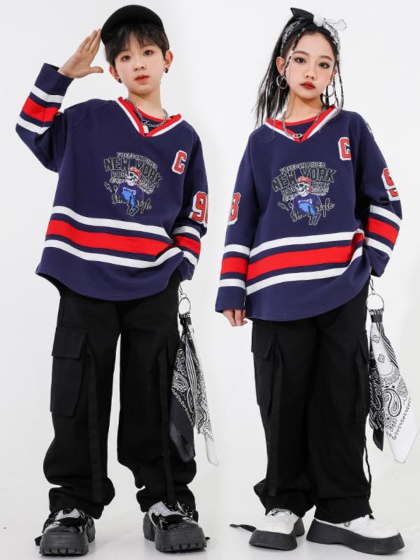 子供服 キッズ ダンスウェア ストリート ヒップホップ ブレイキング パフォーマンス ジャズ ユニセックス カジュアル アクティブ 個性