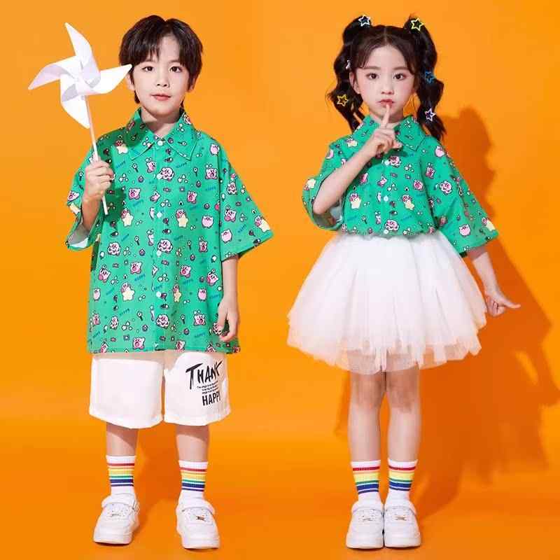 キッズ 夏 子供 幼稚園 チアリーダー イベント 発表会 パフォーマンス 衣装チュチュ スカート セットアップ オーバーオール