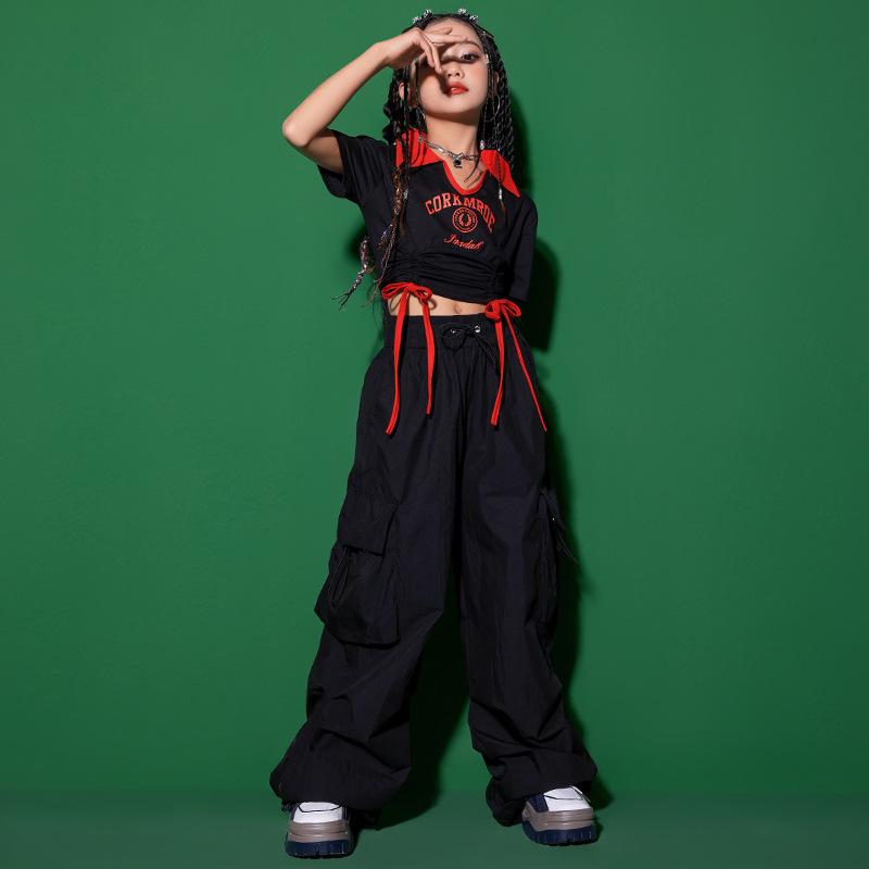 小さめ 女の子 ヒップホップ パフォーマンス 衣装 子供 ステージ ファッション ステージ ジャズ ダンス 服 キッズ
