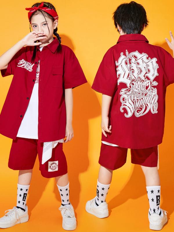 其它 - 子供服 キッズ ダンスウェア パフォーマンス ストリート 動きやい エネルギッシュ アクティブ スポーティー カジュアル 個性 ユニセックス