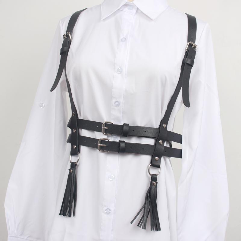 ベルト ボディハーネス タッセル カジュアル 個性 ユニーク パンク サスペンダー シンプル ベルト ガー..