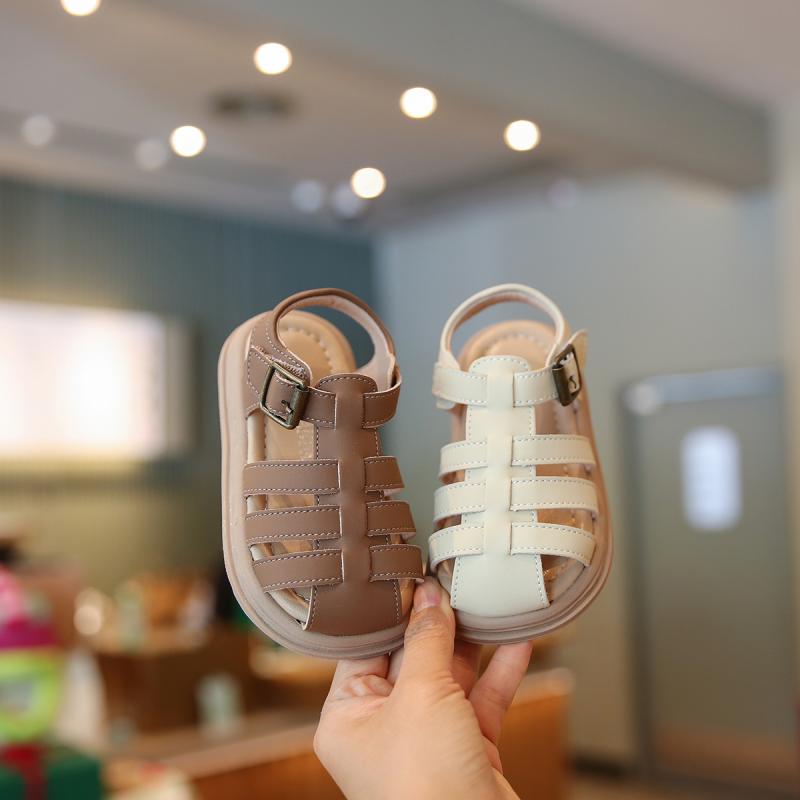 サンダル ベビー 男の子 女の子 夏 通気性 設計靴 滑りにくい キッズサンダル アンチキック オープントゥ スーパーファイバーレザー レジャー アウトドア