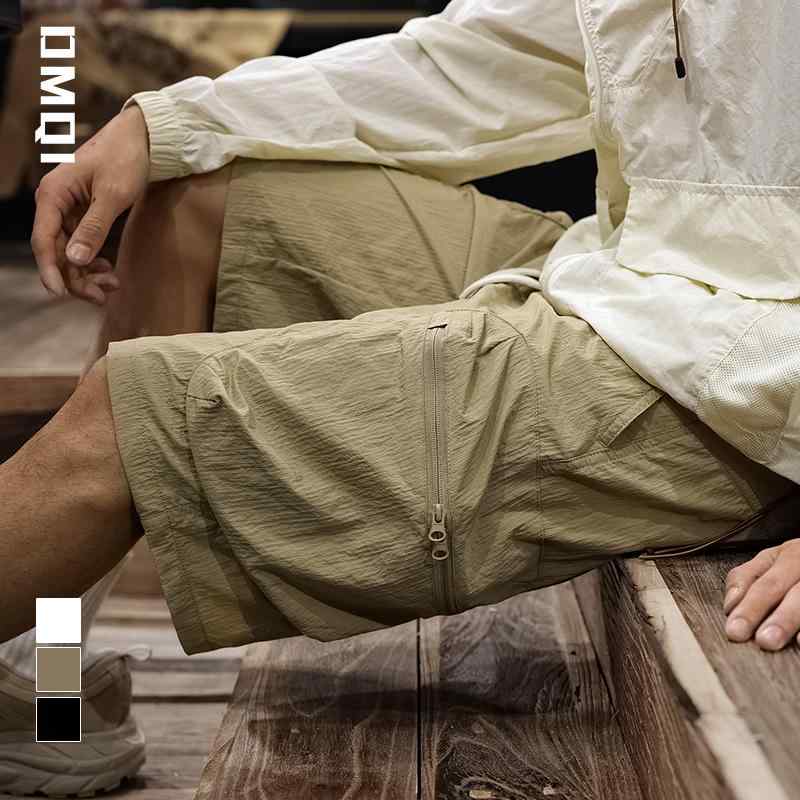 メンズ ハーフパンツ アメリカ 薄手 速乾 カーゴ ショーツ 夏 大きめサイズ ひんやり 涼しい 快適 五分丈パンツ 楽ちんパンツ アウトドア ファスナーポケット