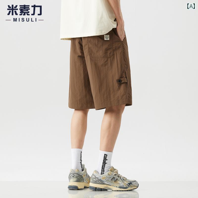 ハーフパンツ アウトドア キャンプ メンズ パンツ ショートパンツ 夏 ひんやり 涼しい 快適 速乾 性 ワークウェア カジュアル ゆったり 大きめサイズ ストレート