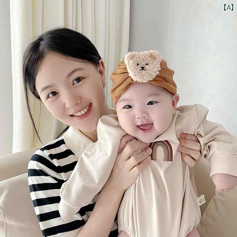 ターバンキャップ 新生児 ベビー 帽子 写真撮影 頭部保護 春秋 クマ かわいい 男の子 女の子 赤ちゃん キャップ インディアン