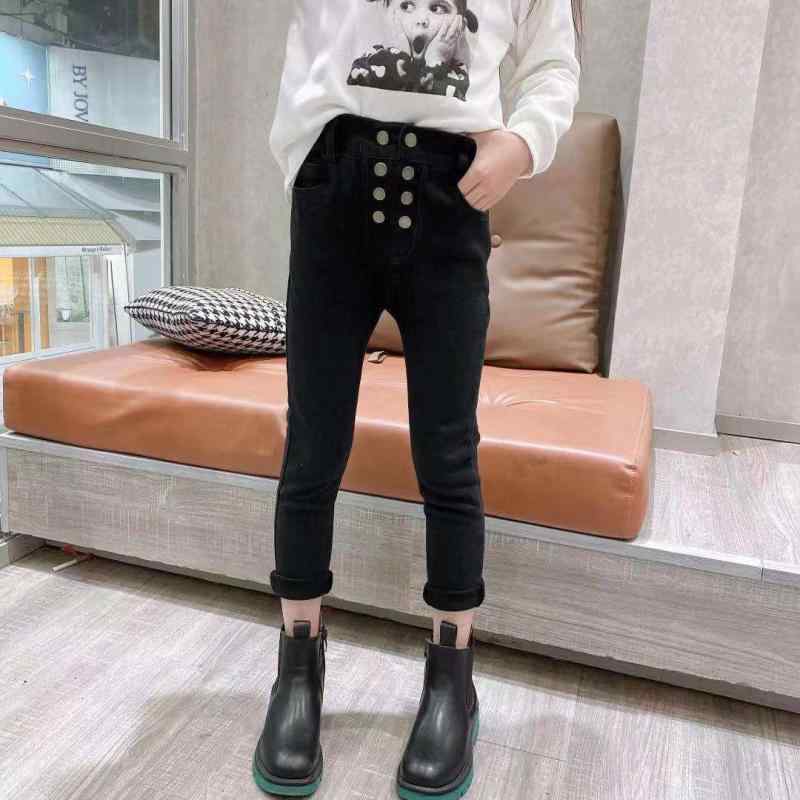 パンツ ズボン ボトムス おしゃれ ファッション 女の子 スキニー ジーンズ 春秋 子供 黒 ストレッチ ペンシル キッズ 女の子 カジュアル 韓国 ロング