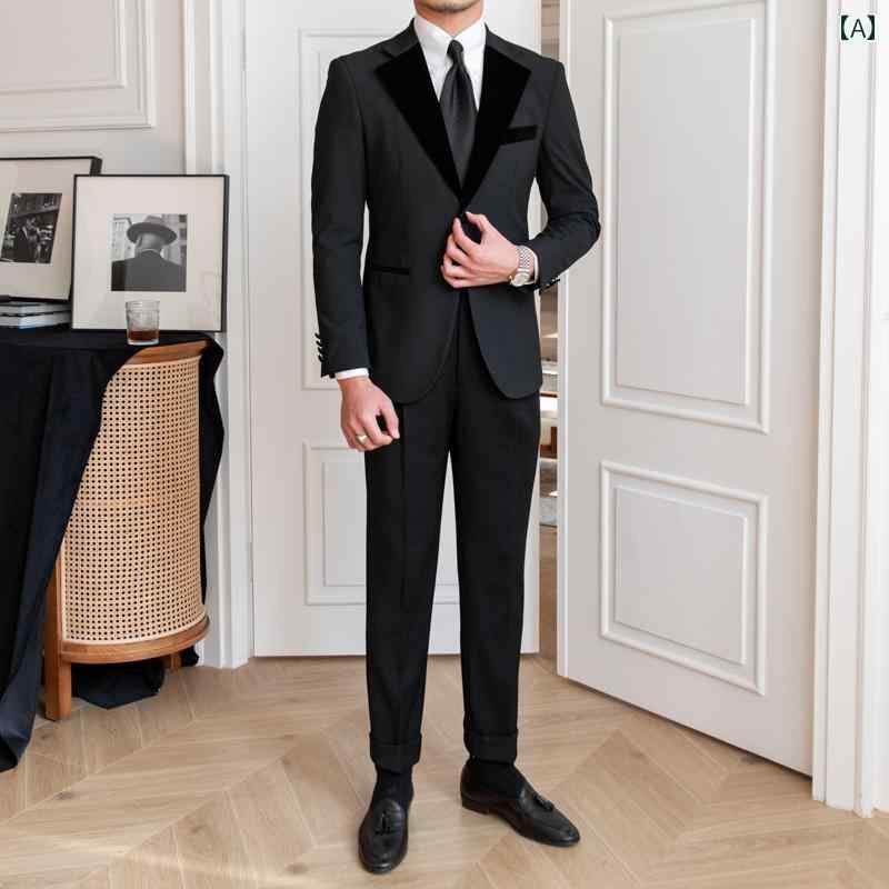 メンズ スーツ スタイリッシュ 紳士服 メンズ セットアップ セットアップ ジャケット パンツ ズボン カジュアル 結婚式 パーティー ビジネス 通勤 春