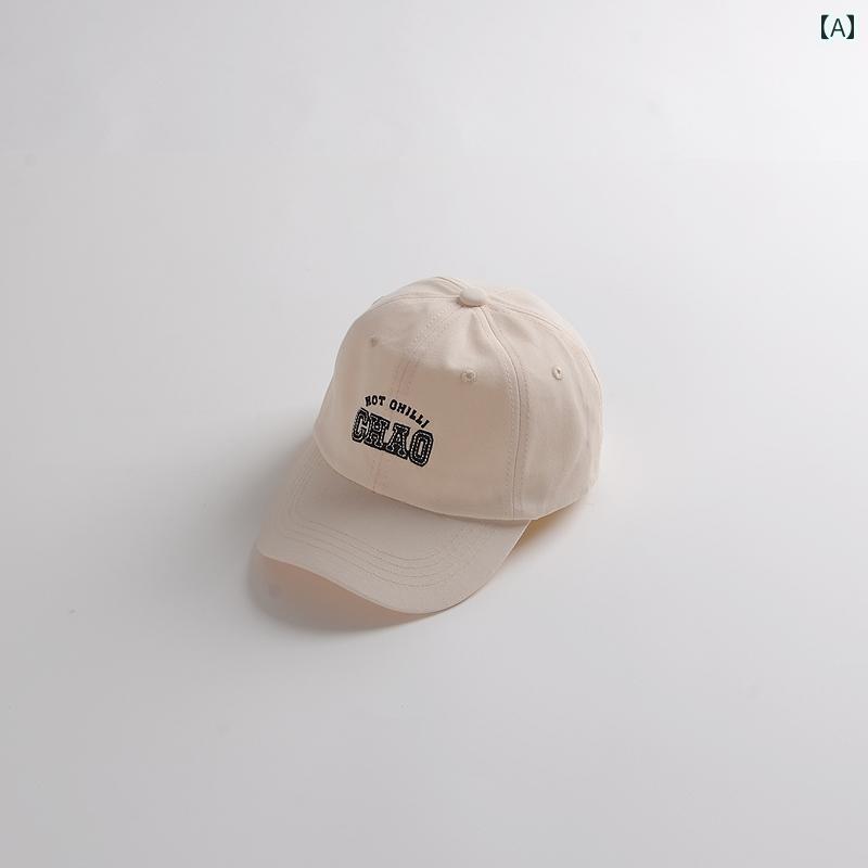 キッズ ベビー 帽子 かわいい 子供 野球帽 春秋 男の子 サンバイザー コットン 綿 薄手 韓国 屋外 ベビー 帽子 夏 ひさし キャップ 約38歳 お子様の頭囲4953CM